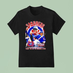 Ryne Sandberg Chicago Cubs Thank You For The Memories Signature T Shirt