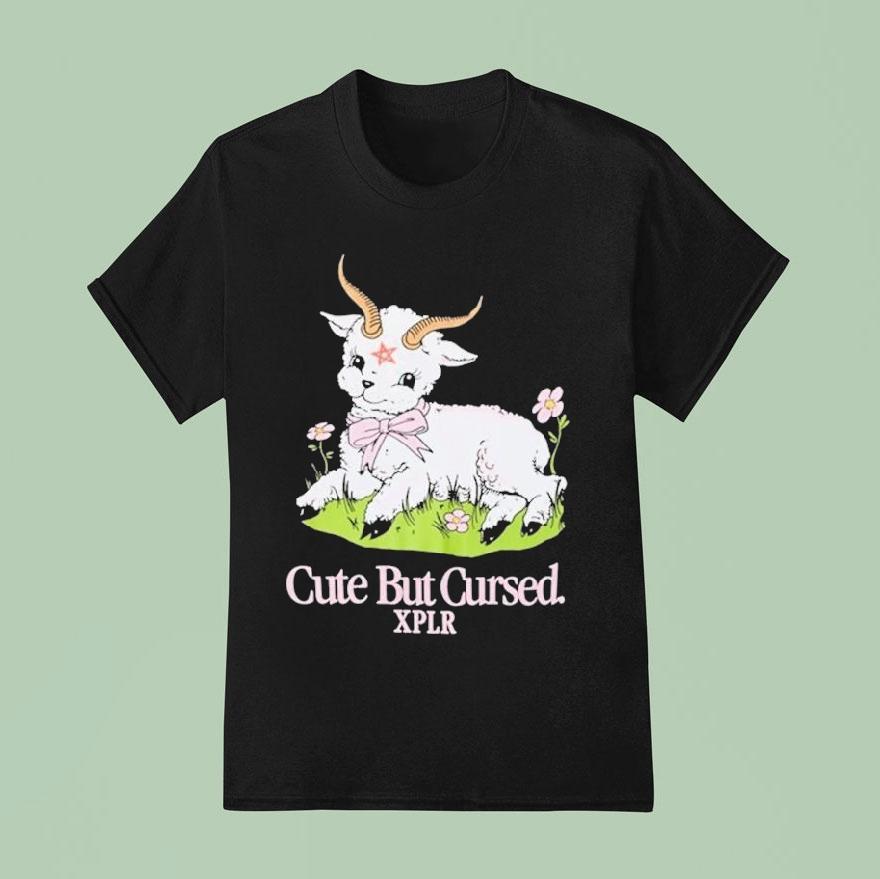 Sam And Colby Xplr Cute But Cursed Lamb Goat Halloween T Shirt