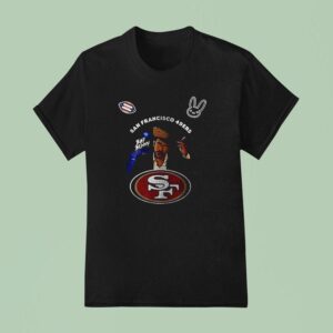San Francisco Ers Super Bowl X Bad Bunny Benito Portrait Art Signature T Shirt