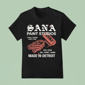 Sana Made In Detroit Paint Studios T Shirt