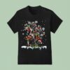 Santa Dachshund Dogs On Christmas Tree Snow T Shirt
