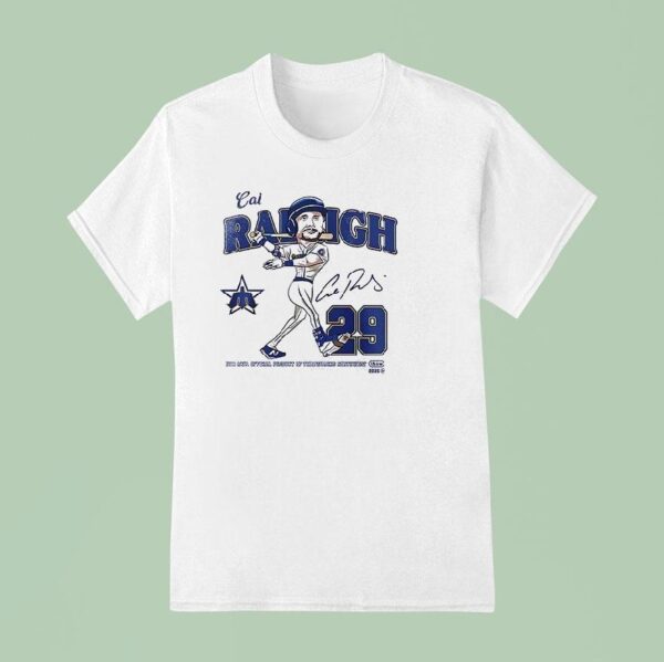 Seattle Mariners Cal Raleigh Mvp Caricature Art Signature T Shirt