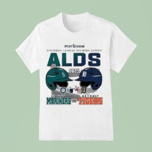 Seattle Mariners Vs Detroit Tigers Alds American League Division Series Helmet Matchup T Shirt