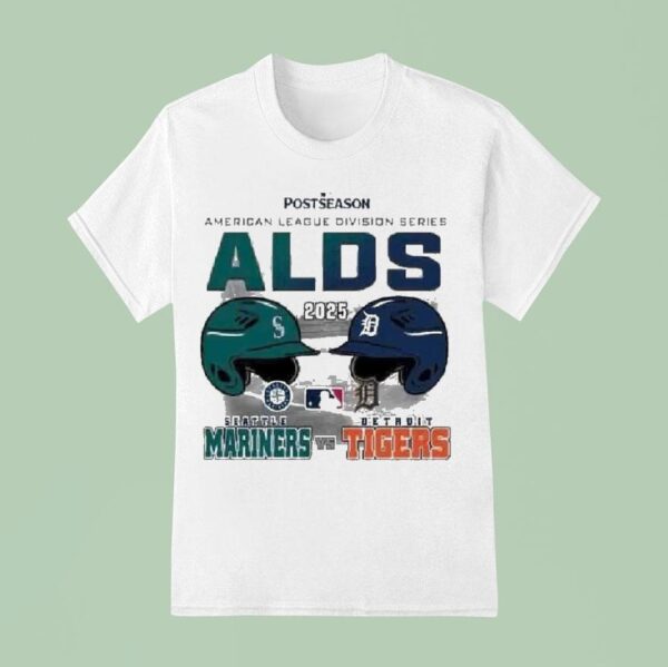 Seattle Mariners Vs Detroit Tigers Alds American League Division Series Helmet Matchup T Shirt