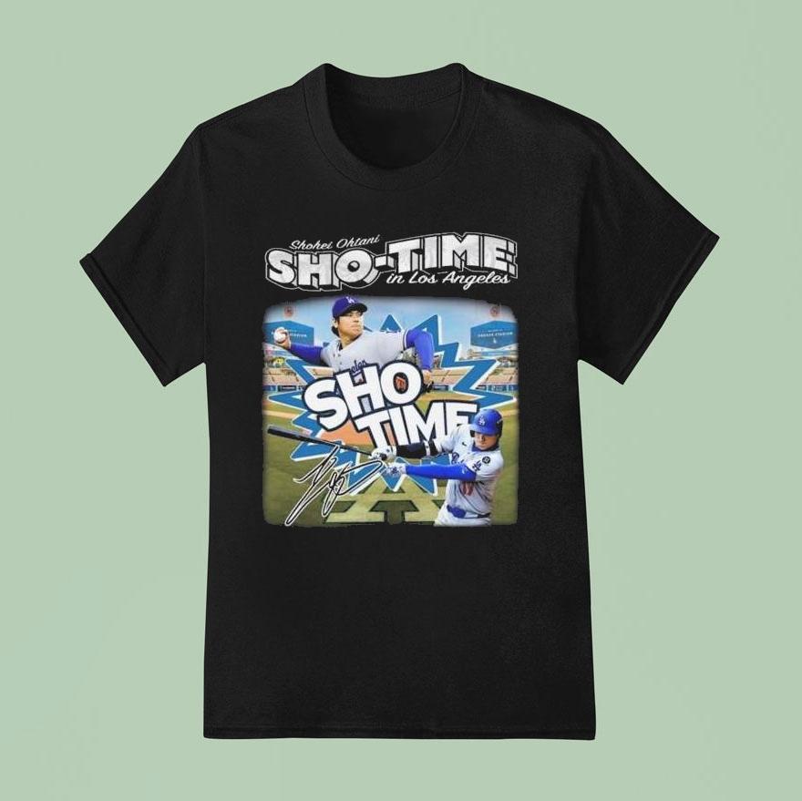 Shohei Ohtani Sho Time In Los Angeles Dodgers Walk It Off T Shirt