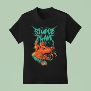 Simple Plan Halloween Spooky Metal Logo T Shirt