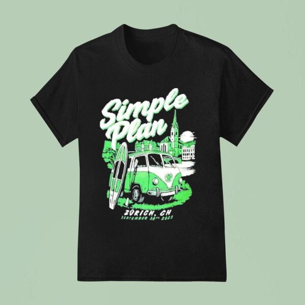 Simple Plan Zurich Ch September T Shirt