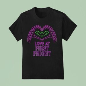 Skeleton Hand X Bat Love At First Frigh T Shirt