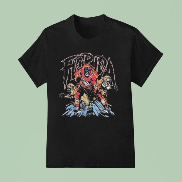 Skeleton Player Florida Panthers Hockey T Shirt