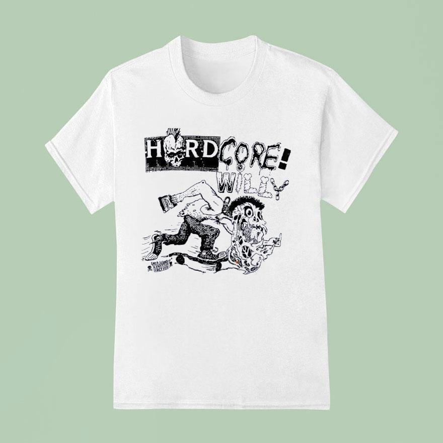 Skull Punk Hardcore Willy Baro Feiner Horror Character T Shirt