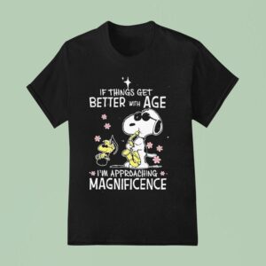 Snoopy And Woodstock The Peanuts If Things Get Better With Age I M Approaching Magnificen T Shirt