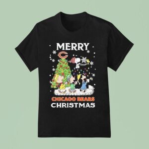 Snoopy The Peanuts Chicago Bears Merry Christmas T Shirt