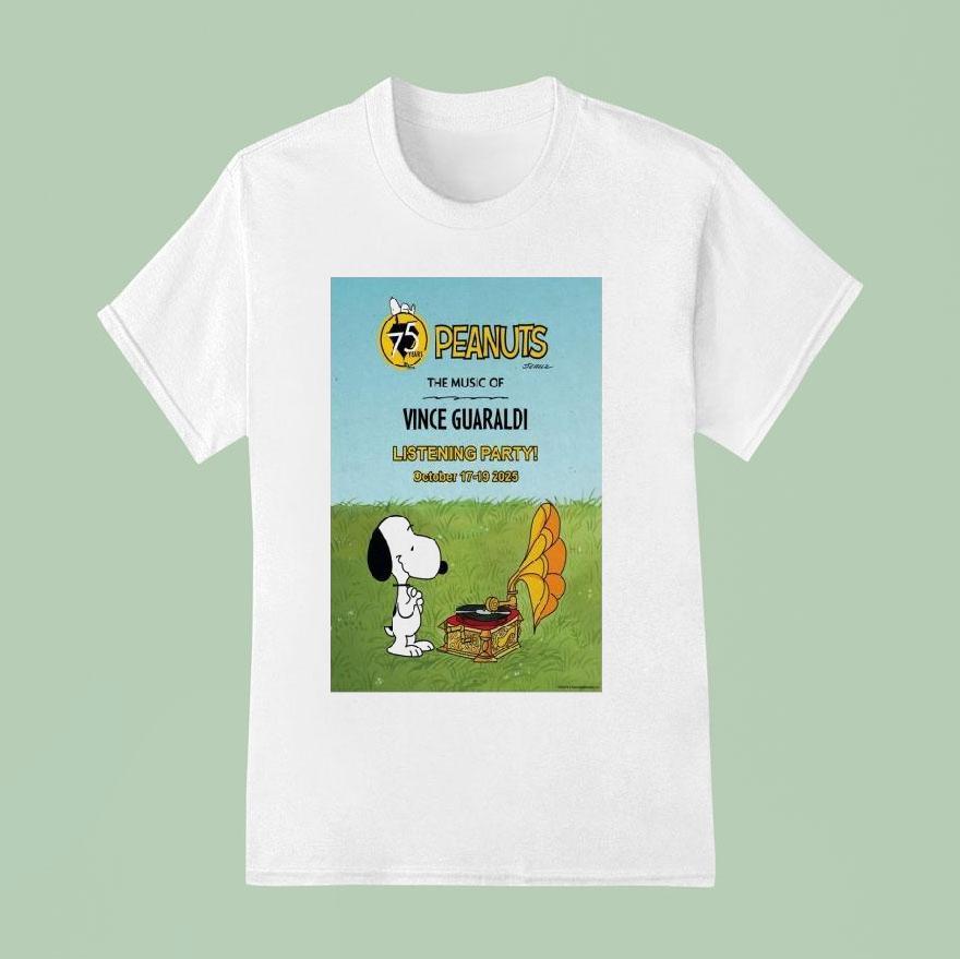 Snoopy The Peanuts Listening Party Tickets Oct T Shirt