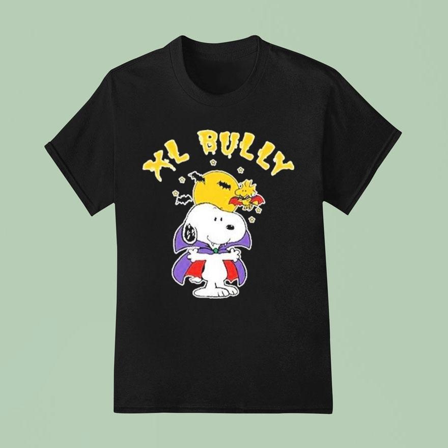 Snoopy The Peanuts Vampire Xl Bully Halloween T Shirt