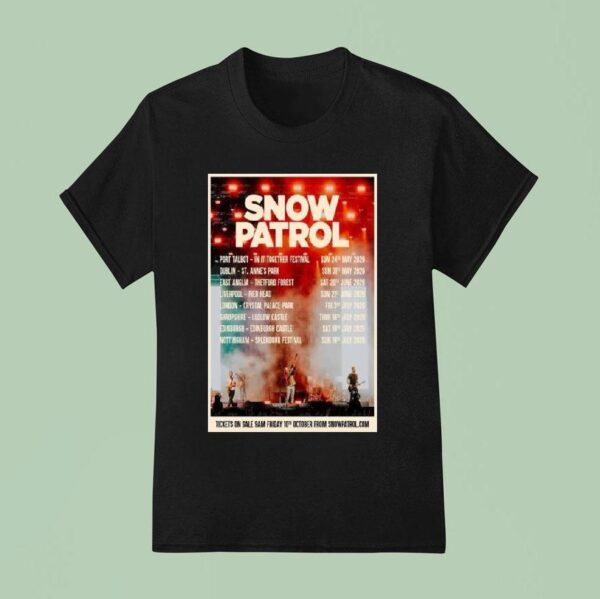 Snow Patrol Uk Ireland Tour T Shirt