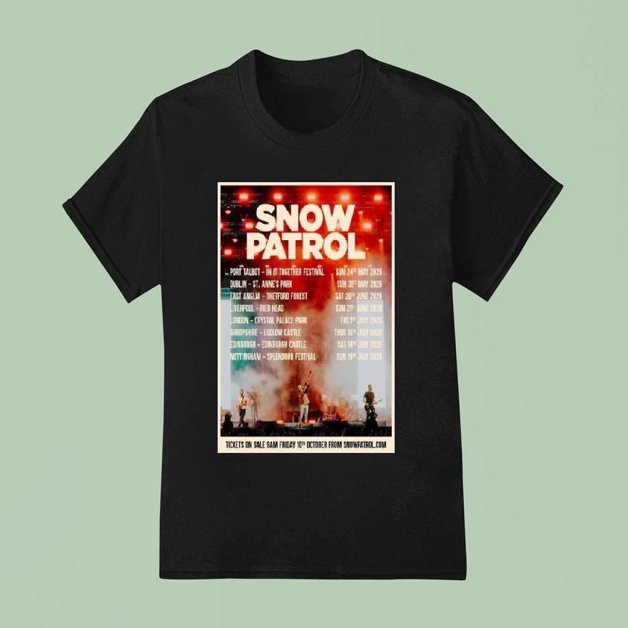 Snow Patrol Uk Ireland Tour T Shirt