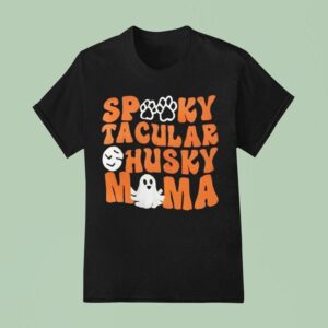 Spooky Tacular Husky Mama Halloween Ghos T Shirt