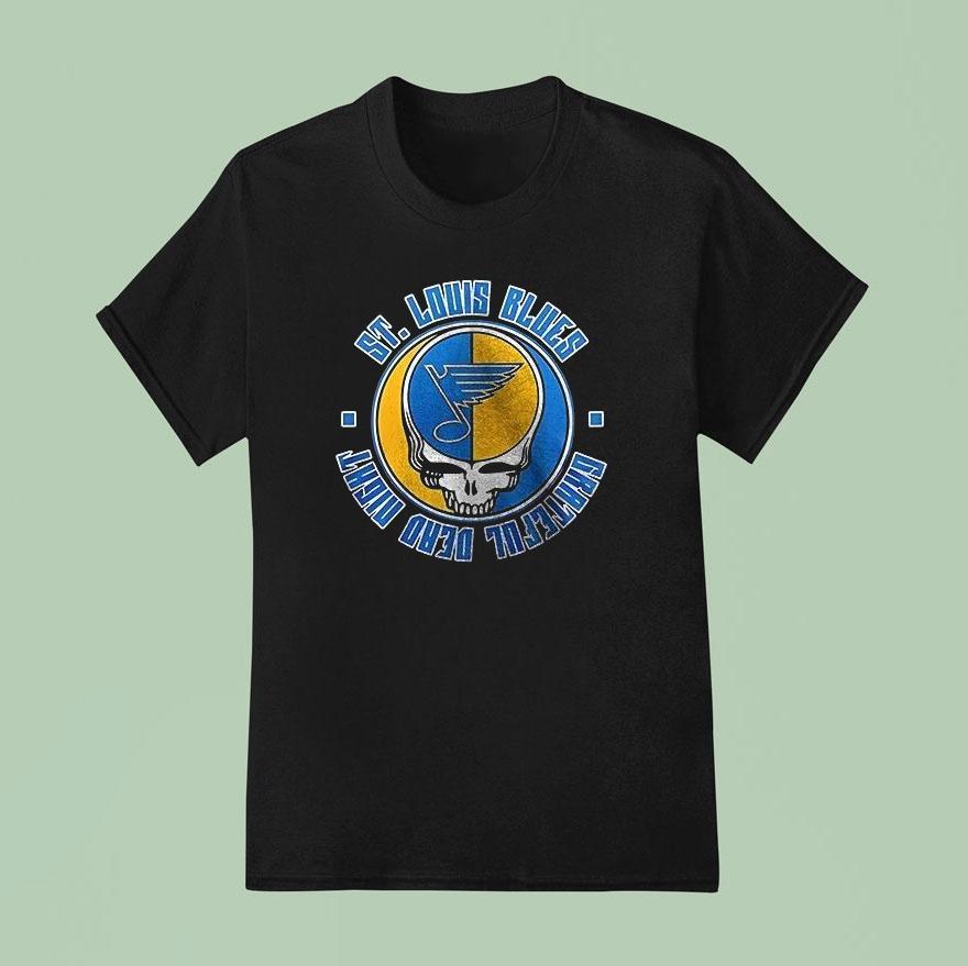St Louis Blues Grateful Dead Th Anniversary Logo T Shirt