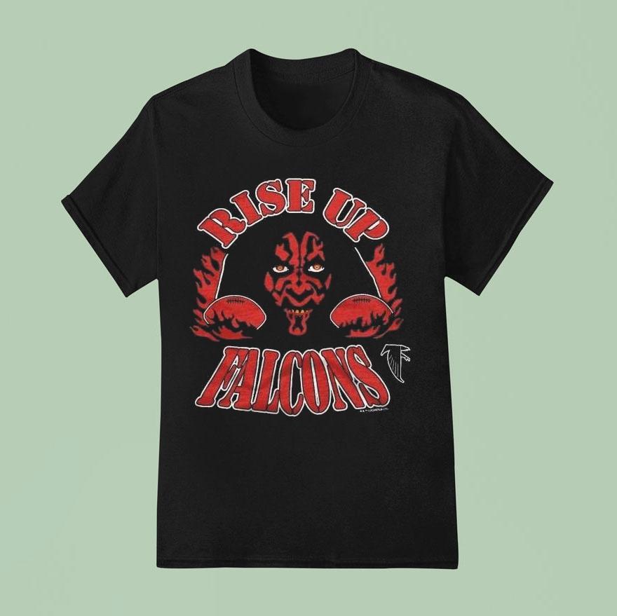 Star Wars X Atlanta Falcons Dark Side Rise Up  T Shirt