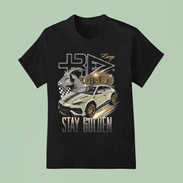 Stay Golden Racing Lambo And Crypto Edition T Shirt