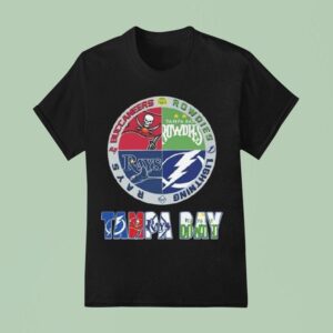Tampa Bay City Sports Buccaneers Rowdies Lightning And Rays Logo T Shirt