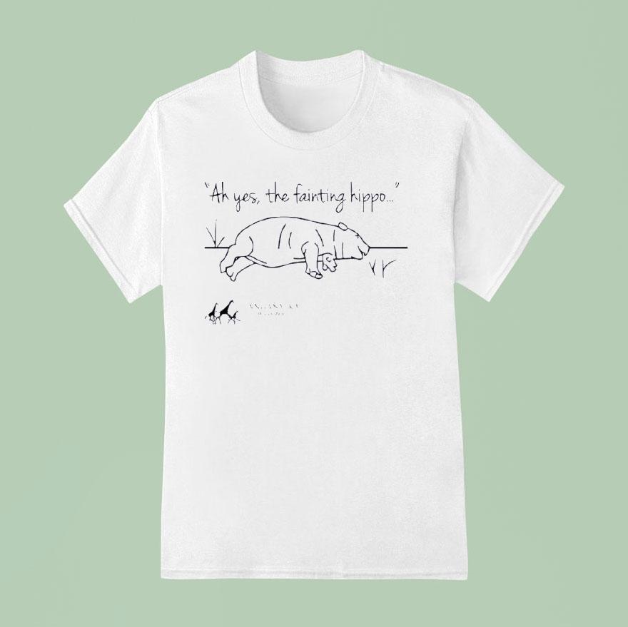 Tanganyika Wildlife Park Ah Yes Fainting Hippo T Shirt