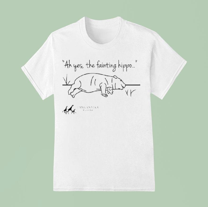 Tanganyika Wildlife Park Fainting Hippo T Shirt