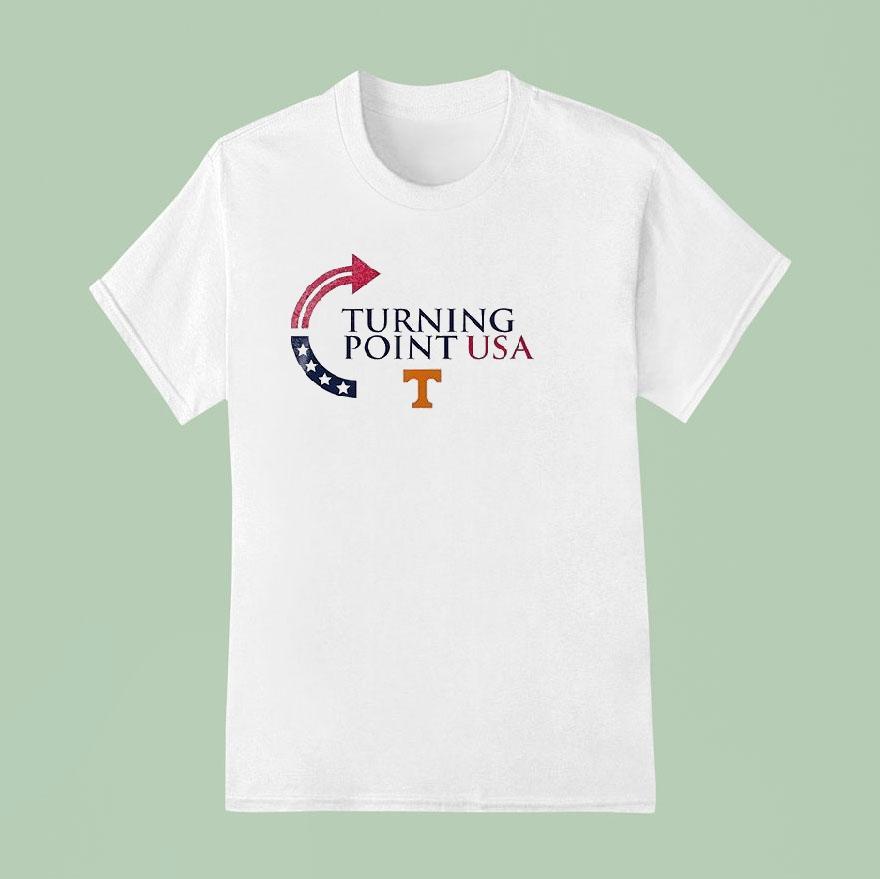 Tennessee Volunrs The University Of Tennessee X Turning Point Usa Logo T Shirt