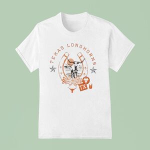 Texas Longhorns Bevo In Horseshoe African Buffalo T Shirt