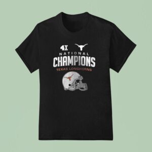 Texas Longhorns Commemorative Football X National Champions Hook Em Horns Helme T Shirt