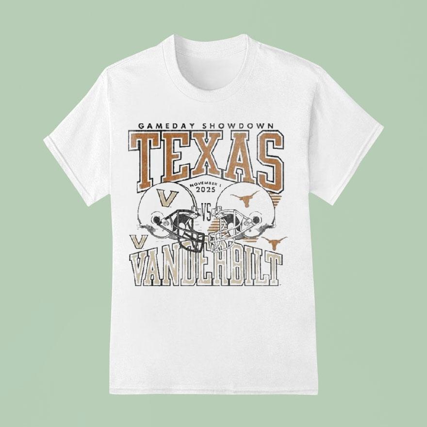 Texas Longhorns Vs Vanderbilt Commodores Gameday Showdown T Shirt