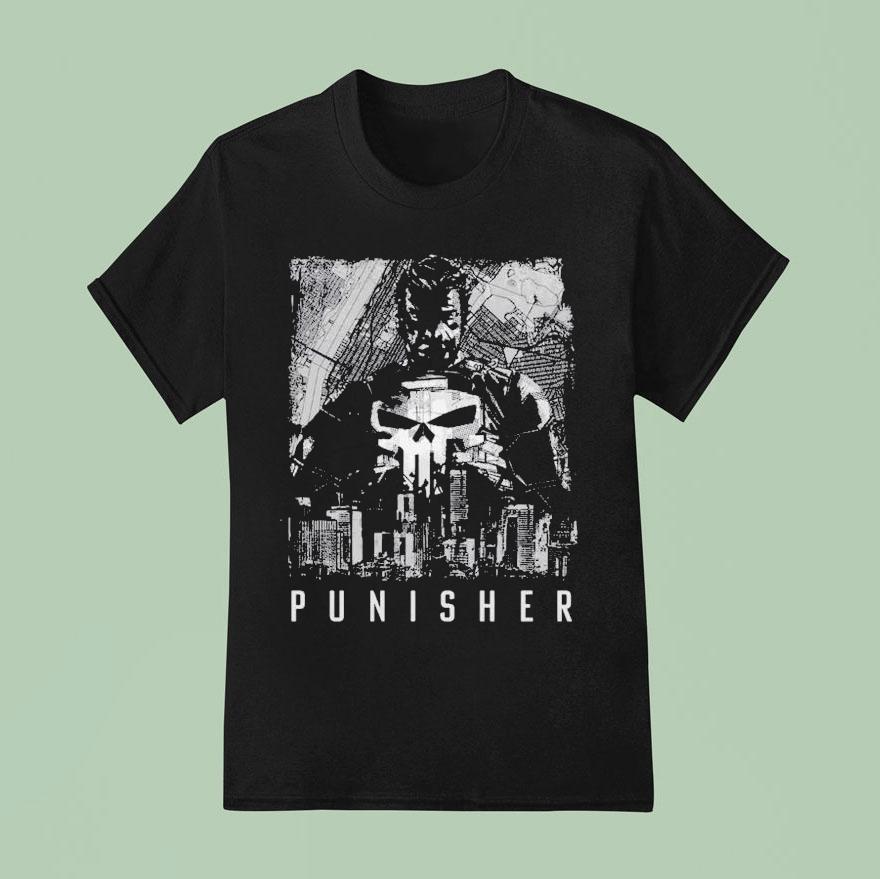 The Punisher Nyc Skyline Forge T Shirt