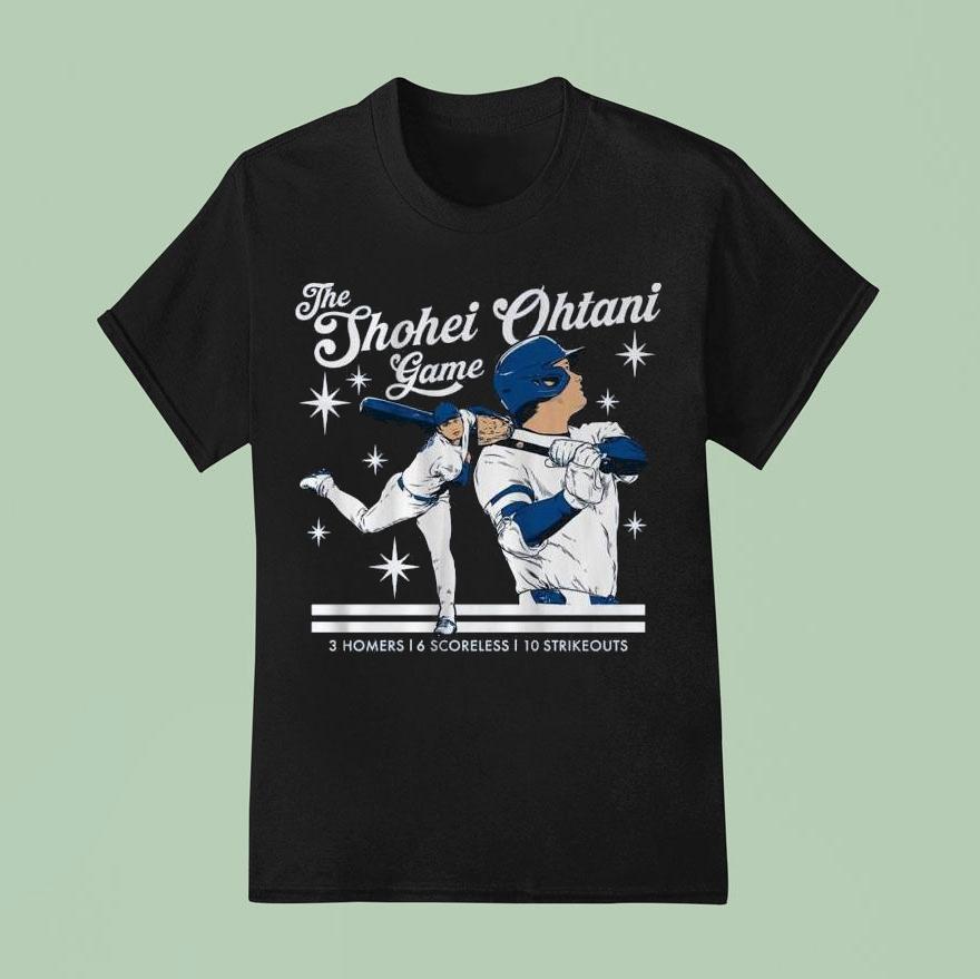 The Shohei Ohtani Game Homers Scoreless Strikeouts T Shirt