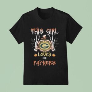 This Girl Loves Her Green Bay Packers Skeleton Halloween T Shirt