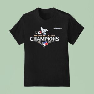 Toronto Blue Jays American League Champions World Series Trophy Logo T Shirt
