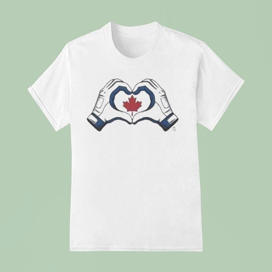 Toronto Blue Jays Canada Heart Hands T Shirt