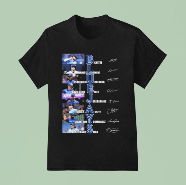 Toronto Blue Jays Name Players Signatures T Shirt