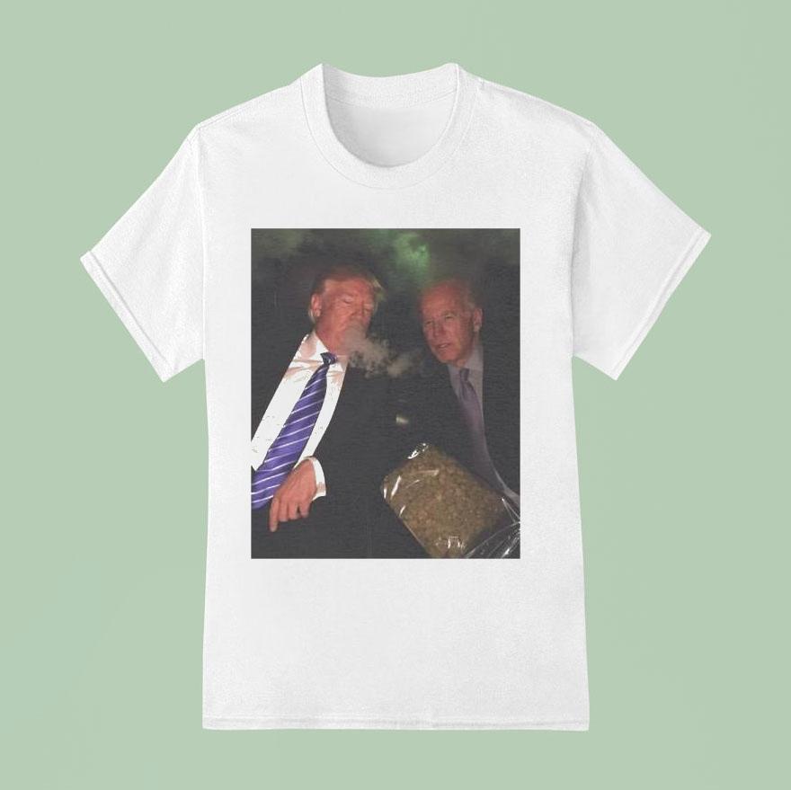 Trump And Biden Smoking Weed T Shirt