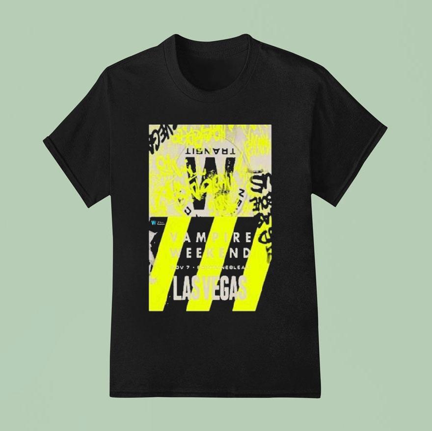 Vampire Weekend Las Vegas Nevada Nov Tour T Shirt