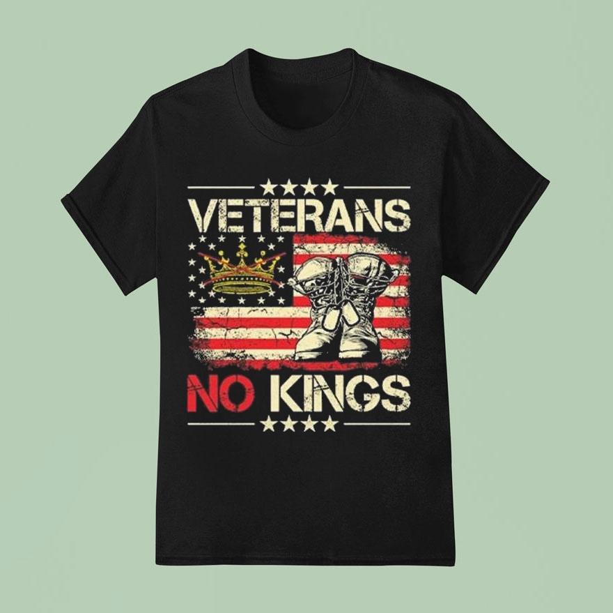 Veterans No Kings Military Protes T Shirt
