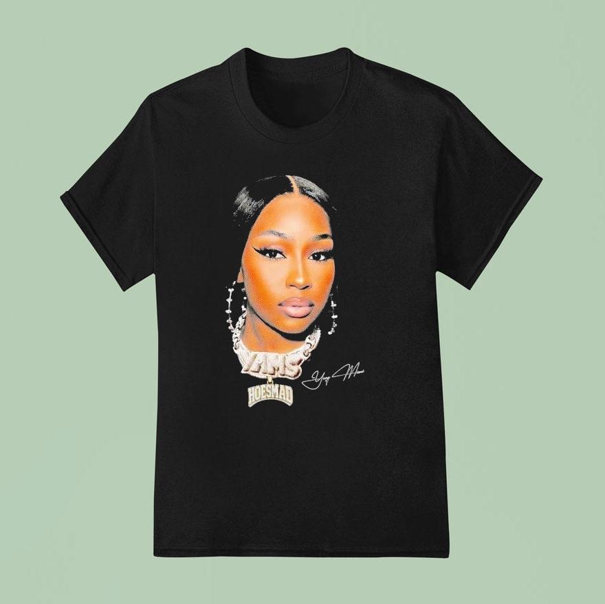 Yung Miami Hoesmad Yams Big Face Graphic T Shirt
