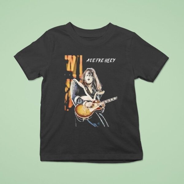 Ace Frehley Rock Band Classic Kiss Guitarist Hard Rock Legend Retro Music Gif T Shirt