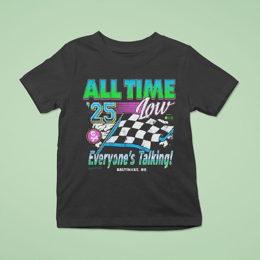 All Time Low Everyone S Talking Racing T Shirt All Time Low Everyone S Talking Racing T Shirt