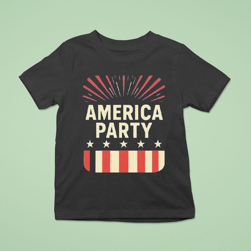 America Party Patriotic Usa Firework Retro T Shirt America Party Patriotic Usa Firework Retro T Shirt