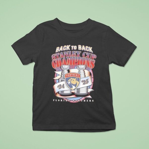 Back To Back Stanley Cup Champions Florida Panthers Hockey T Shirt