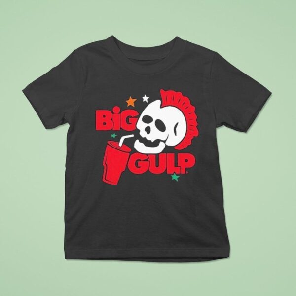 Big Gulp Mohawk Skull T Shirt
