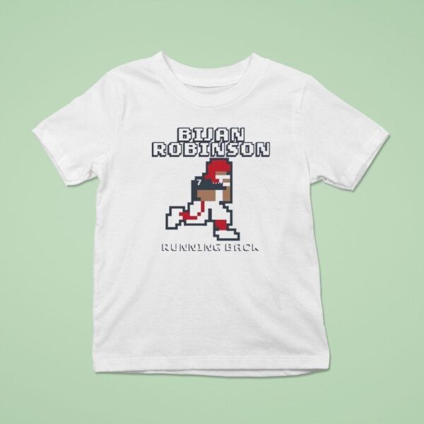 Bijan Robinson Pixel Player Running Back Atlanta Falcons T Shirt