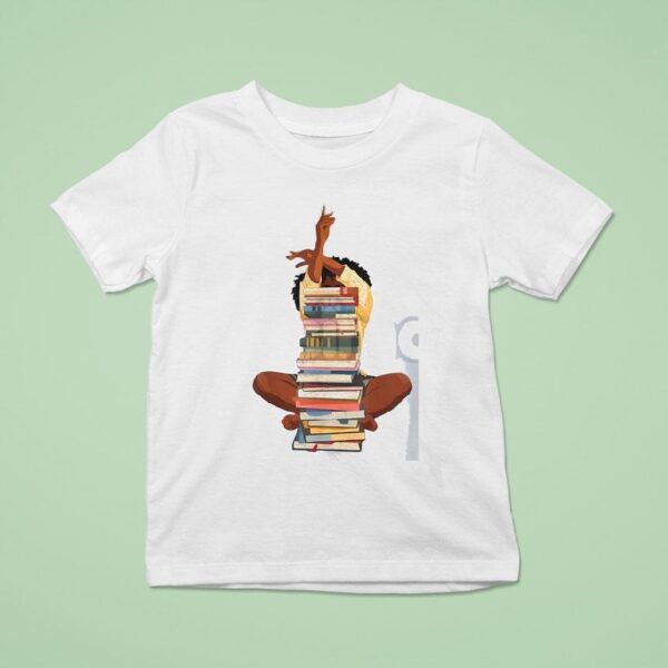 Black Woman And Books Stack T Shirt
