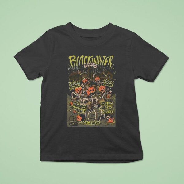 Blackwater Railroad Co Sheldon Community Arts Hangar On Oct Skeletons T Shirt