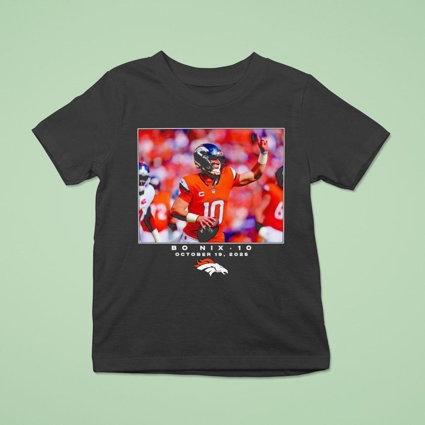 Bo Nix Denver Broncos Nfl October Logo T Shirt Bo Nix Denver Broncos Nfl October Logo T Shirt